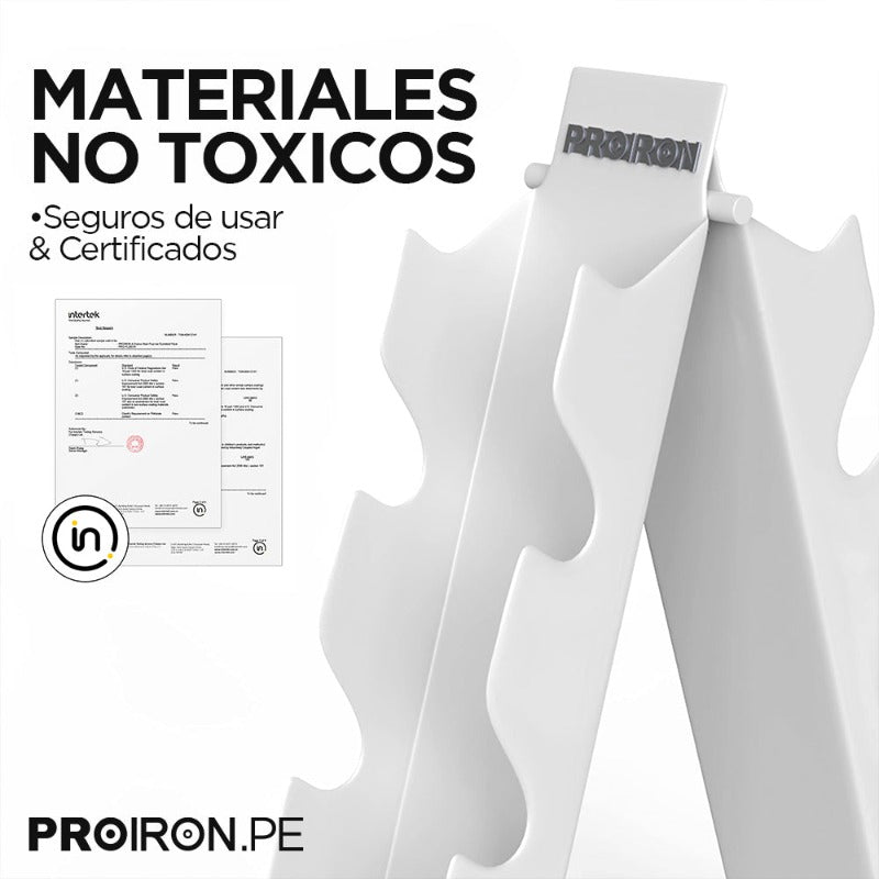 SETS DE HEXAGONALES DE CAUCHO + RACK - PROIRON PERU