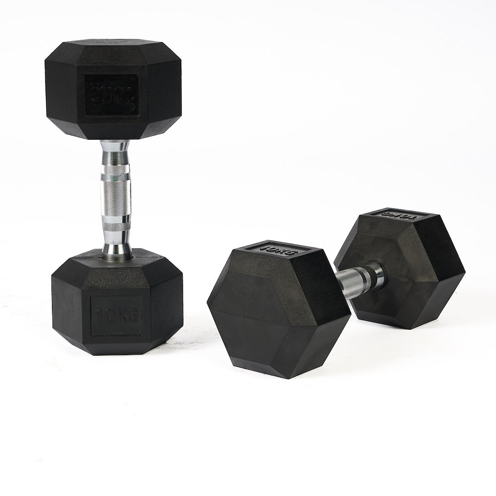 Mancuernas Hexagonales de Caucho (Par)