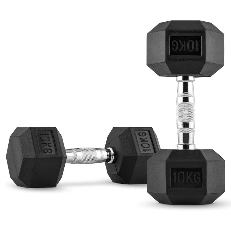 Mancuernas Hexagonales de Caucho (Par)