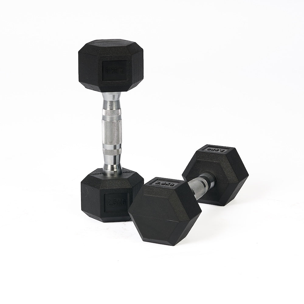 Mancuernas Hexagonales de Caucho (Par)