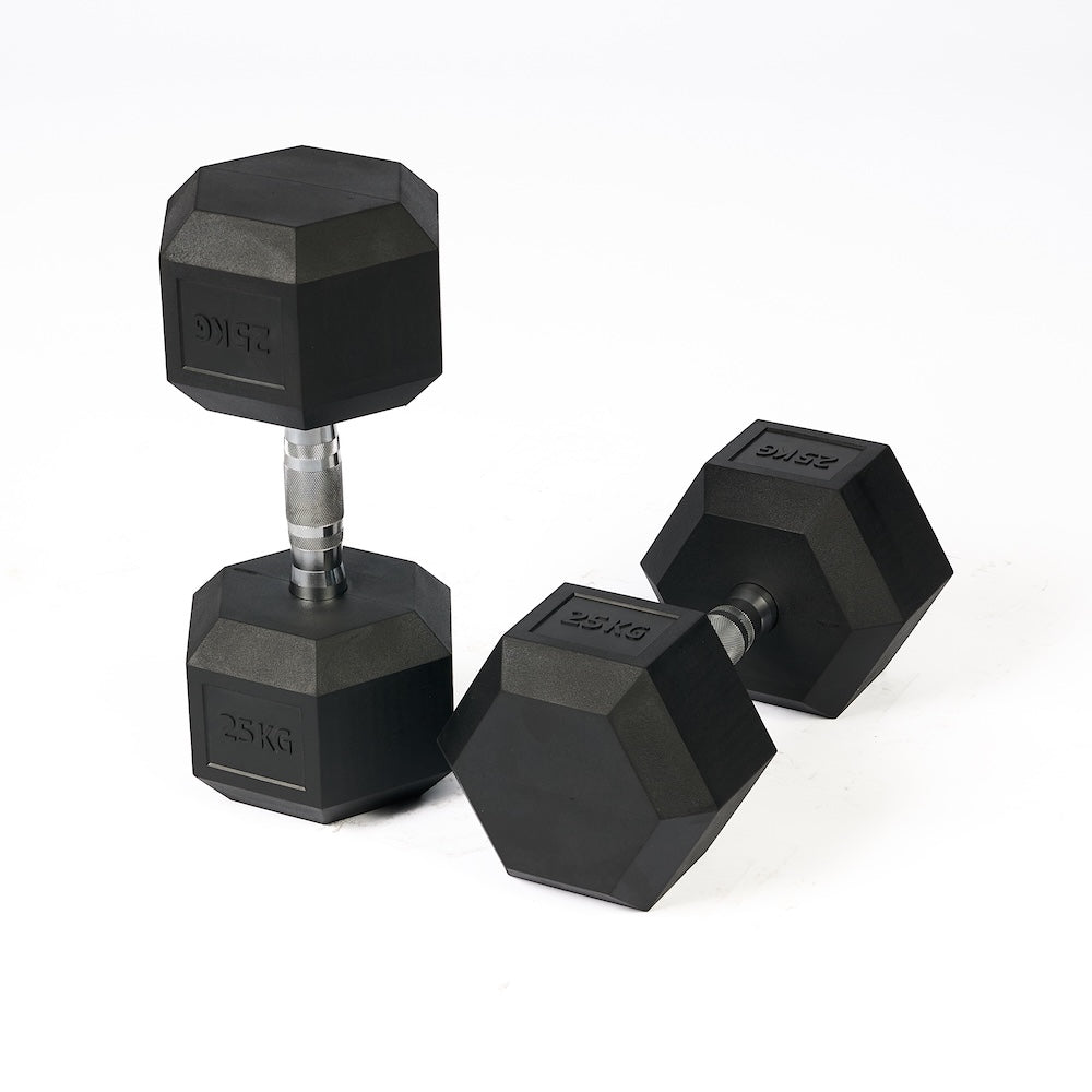 Mancuernas Hexagonales de Caucho (Par)