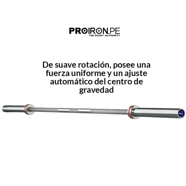 Barra Olímpica PRO 450kg - 50mm - 220cm - 8 bujes