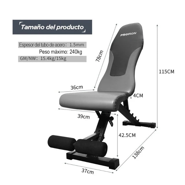 Banca para Entrenamiento Multifuncional PRO-I