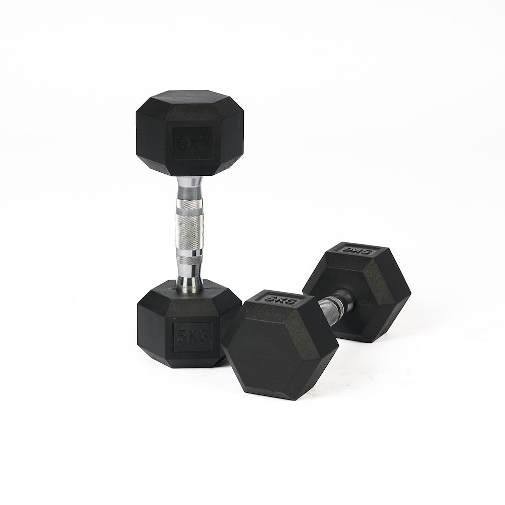 Mancuernas Hexagonales de Caucho (Par)