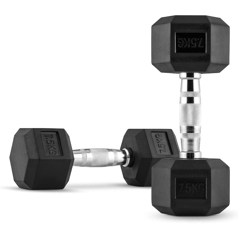 Mancuernas Hexagonales de Caucho (Par)