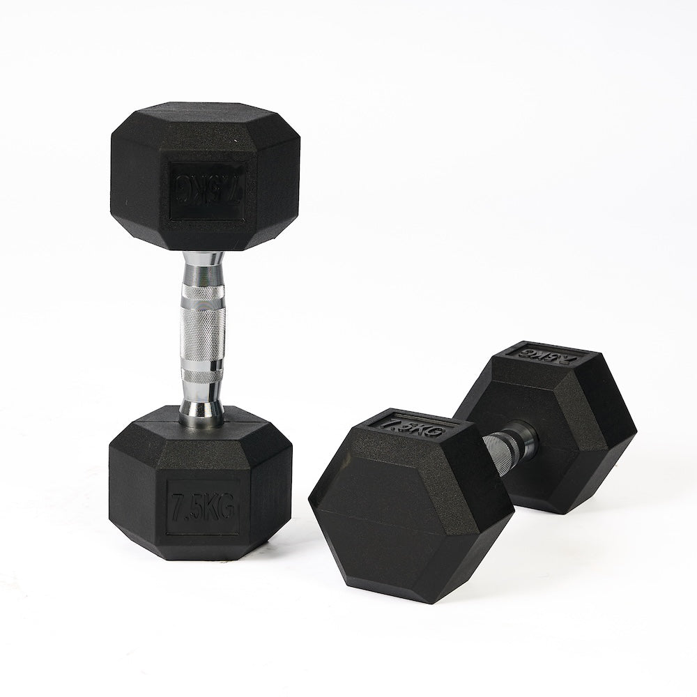 Mancuernas Hexagonales de Caucho (Par)