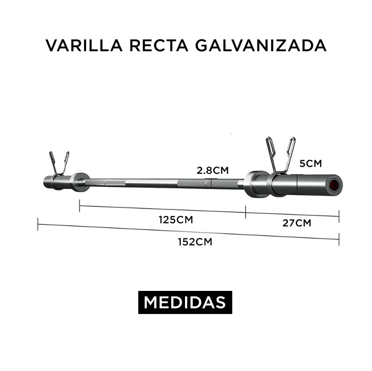 Barra Olímpica PRO 226kg - 50mm - 152cm