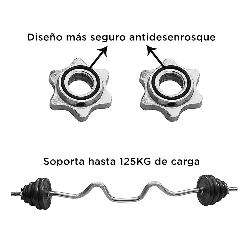 Barra Pre Olímpica Super Curva Z 100kg - 25mm - 120cm