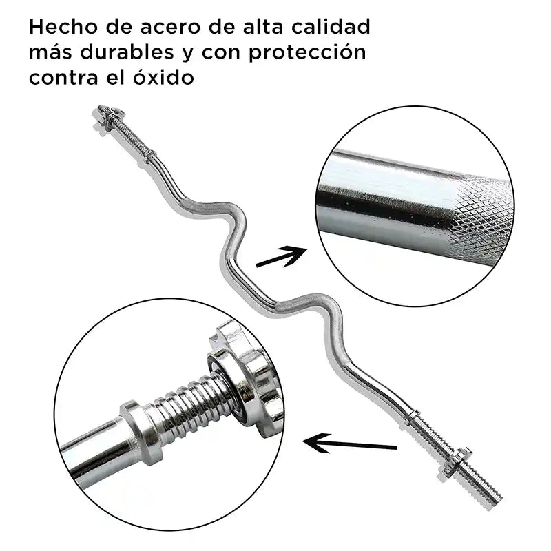 Barra Pre Olímpica Super Curva Z 100kg - 25mm - 120cm