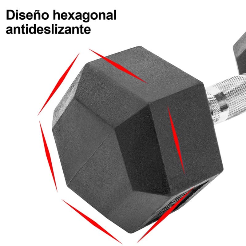 SETS DE HEXAGONALES DE CAUCHO + RACK - PROIRON PERU