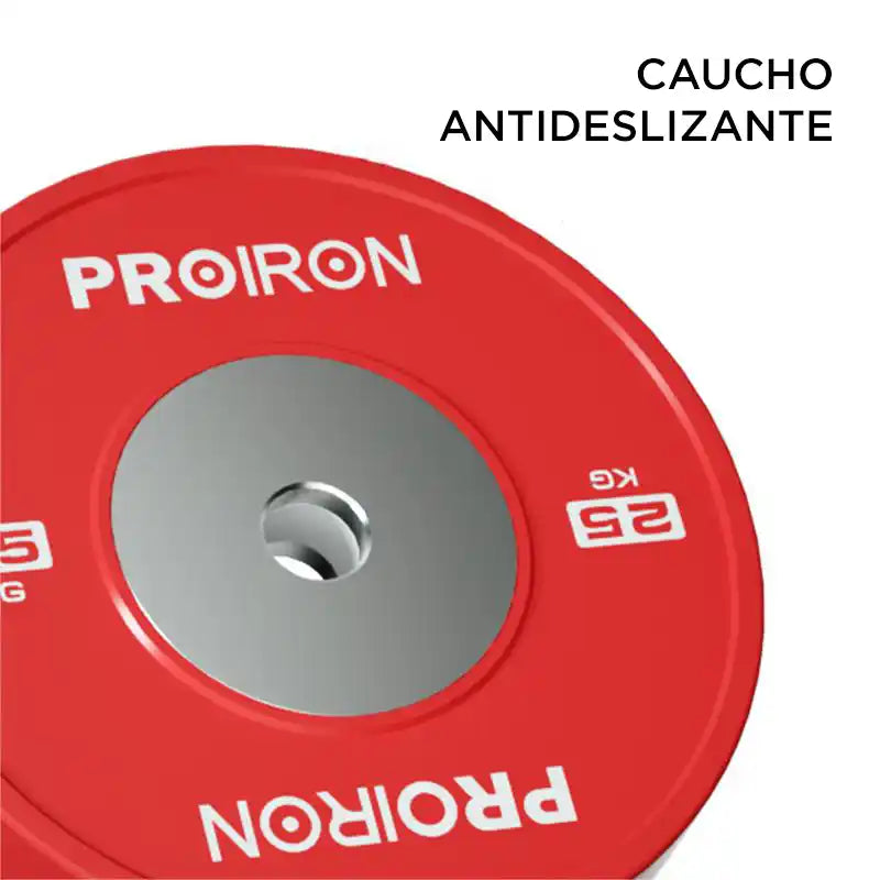 Discos Olímpicos Calibrados para Powerlifting de Caucho (Par)