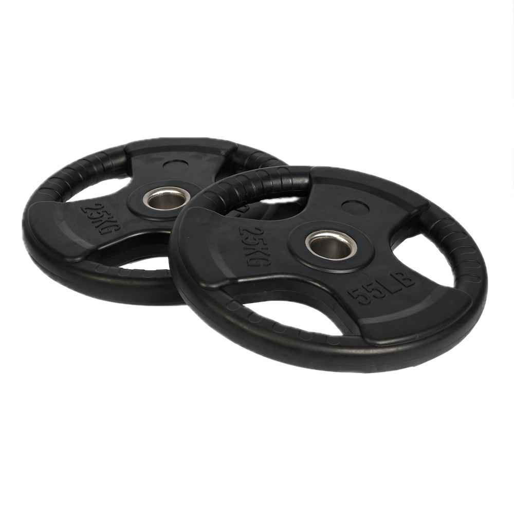 Disco Olímpico de Caucho Tri Agarre (Par)