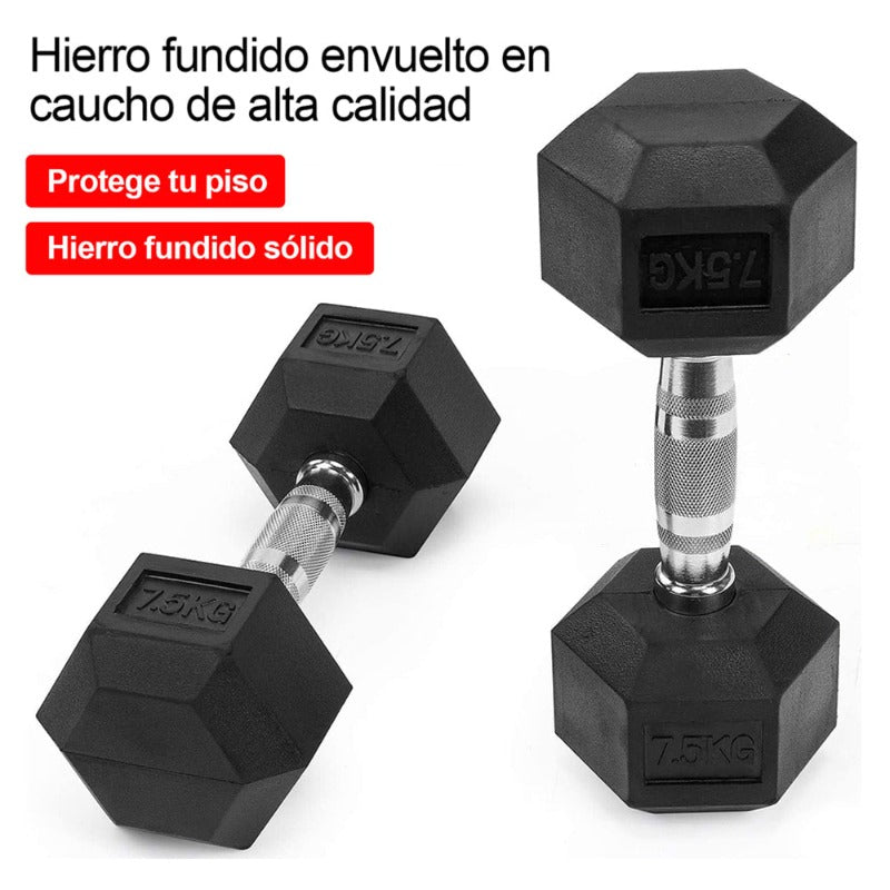 SETS DE HEXAGONALES DE CAUCHO + RACK - PROIRON PERU