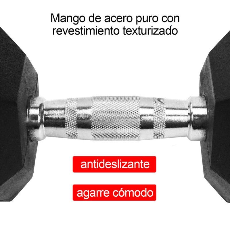 SETS DE HEXAGONALES DE CAUCHO + RACK - PROIRON PERU