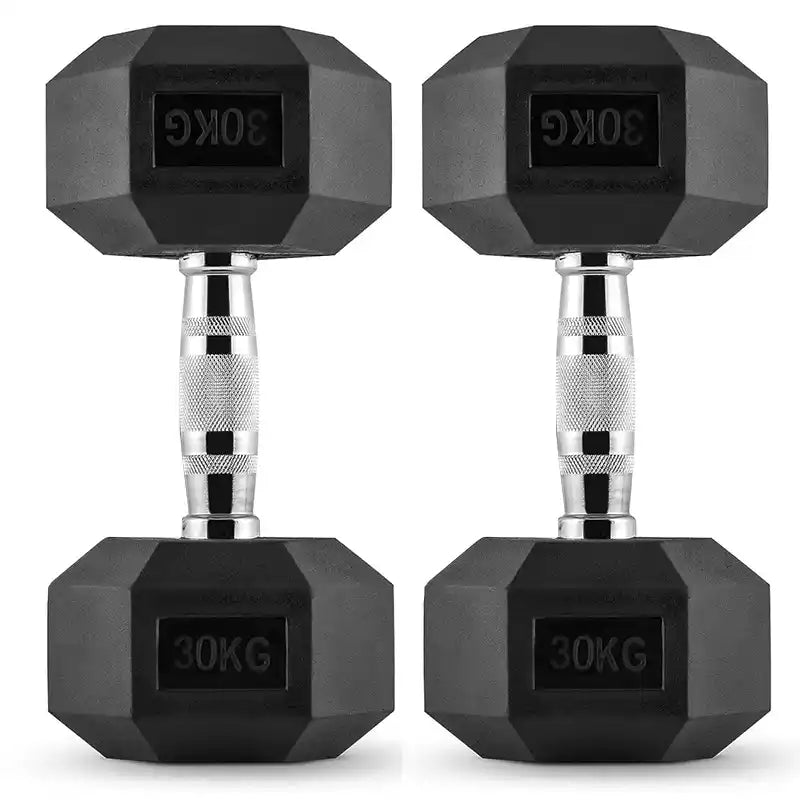 Mancuernas Hexagonales de Caucho (Par)