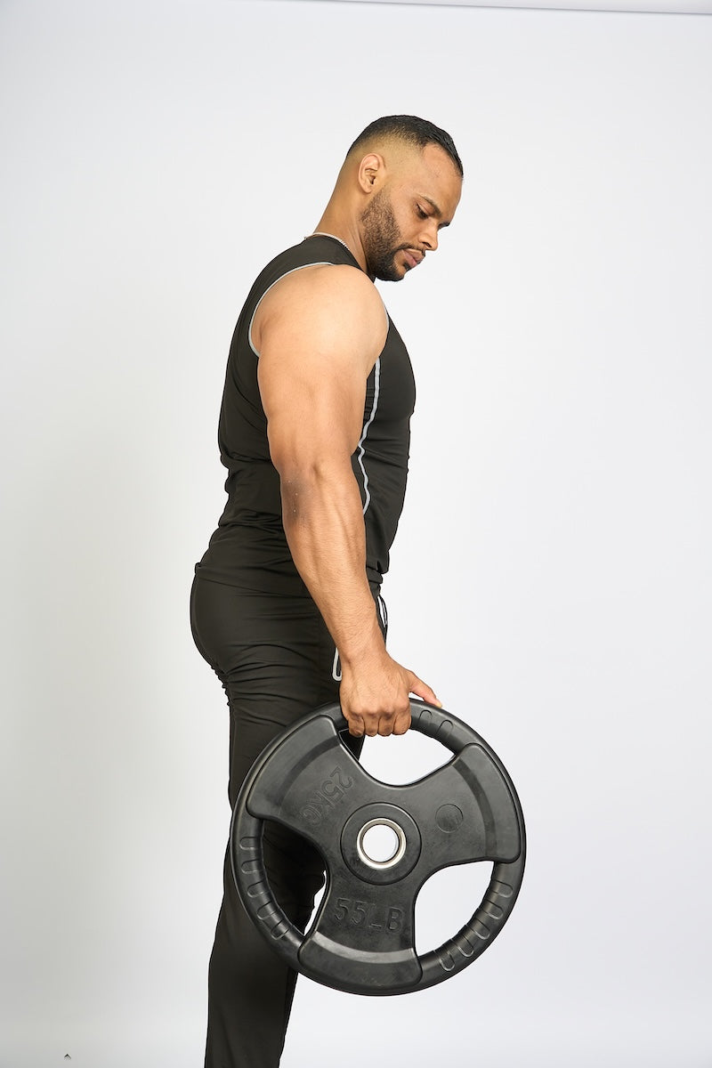 Disco Olímpico de Caucho Tri Agarre (Par)