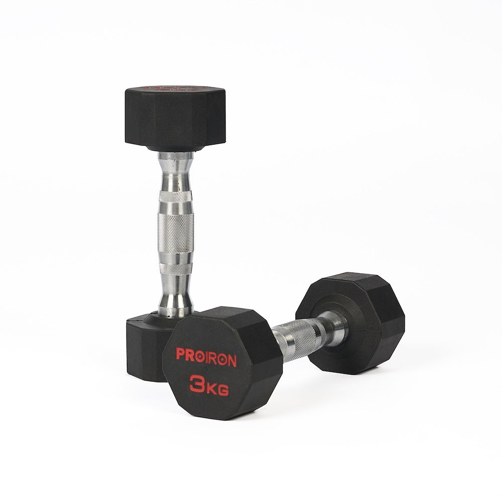 Mancuernas de Caucho Dodecagonal (Par)