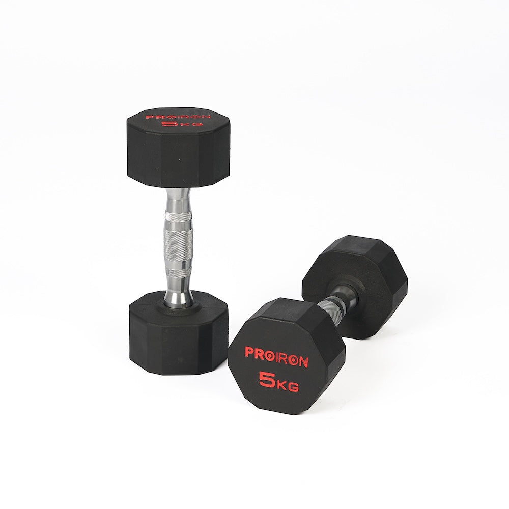 Mancuernas de Caucho Dodecagonal (Par)