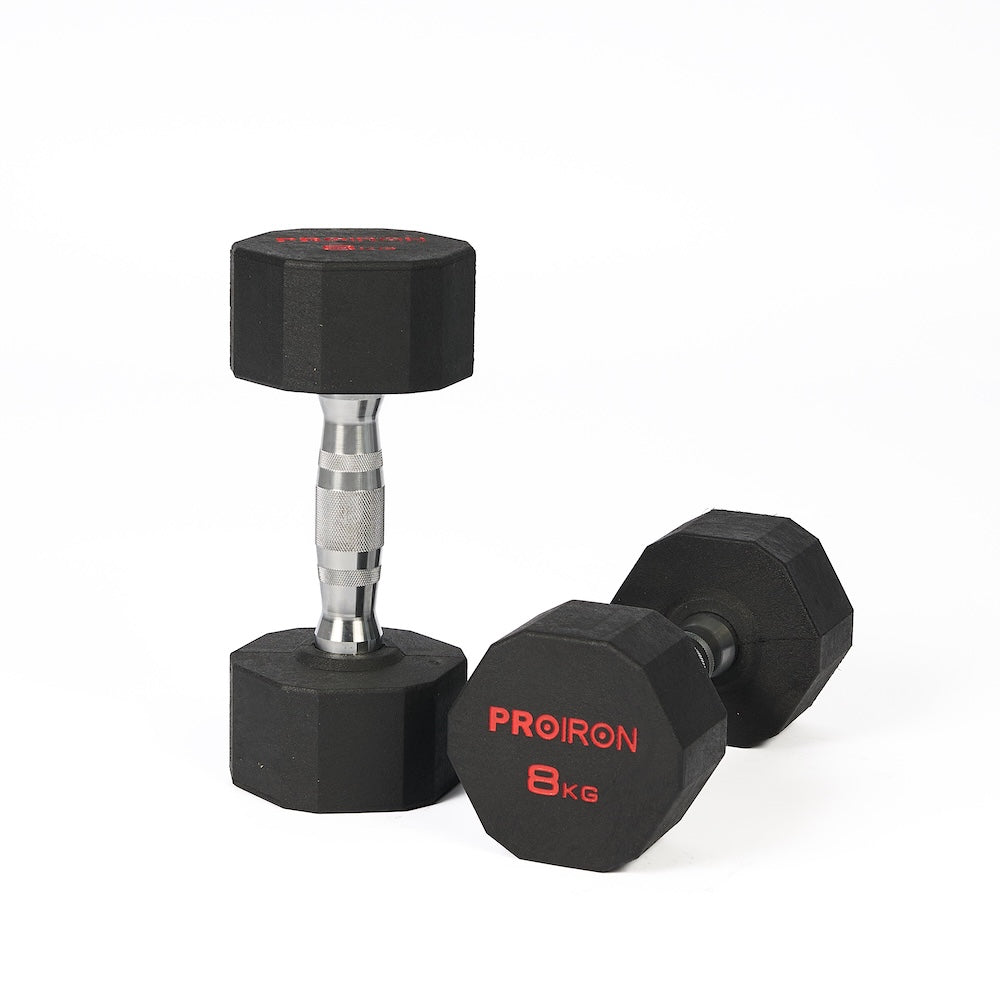 Mancuernas de Caucho Dodecagonal (Par)