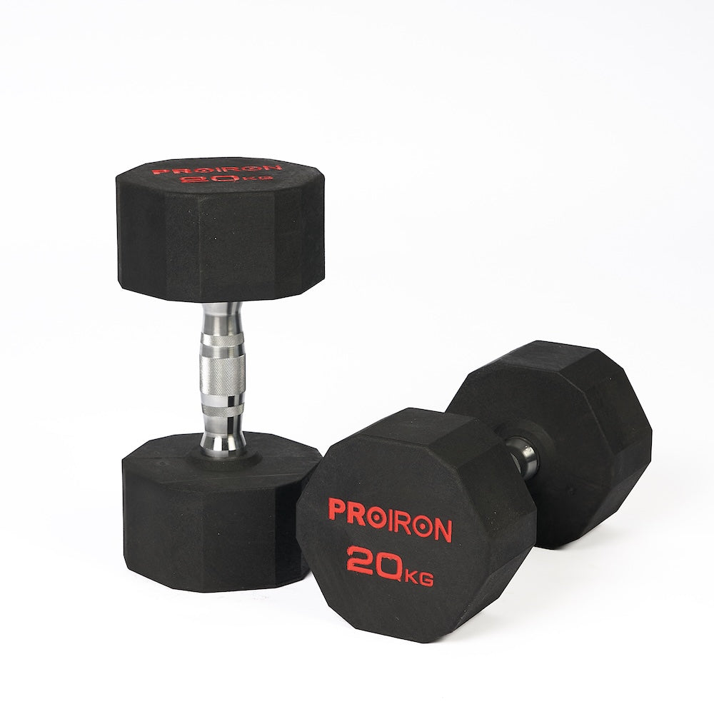 Mancuernas de Caucho Dodecagonal (Par)