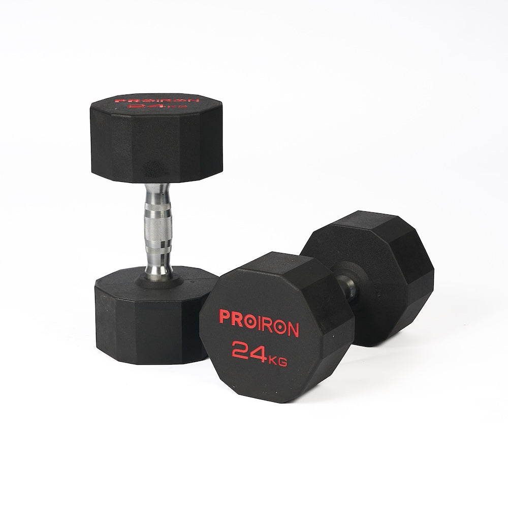 Mancuernas de Caucho Dodecagonal (Par)