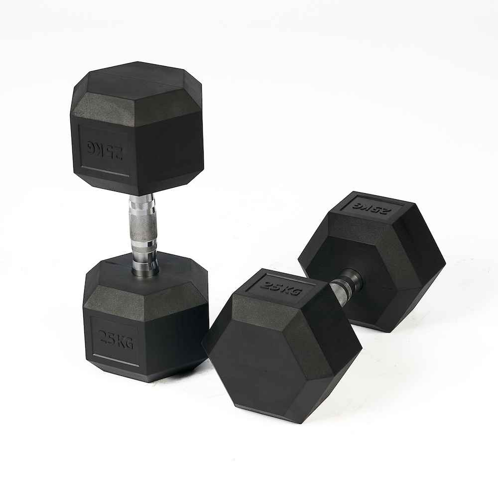 Mancuernas Hexagonales de Caucho (Par)