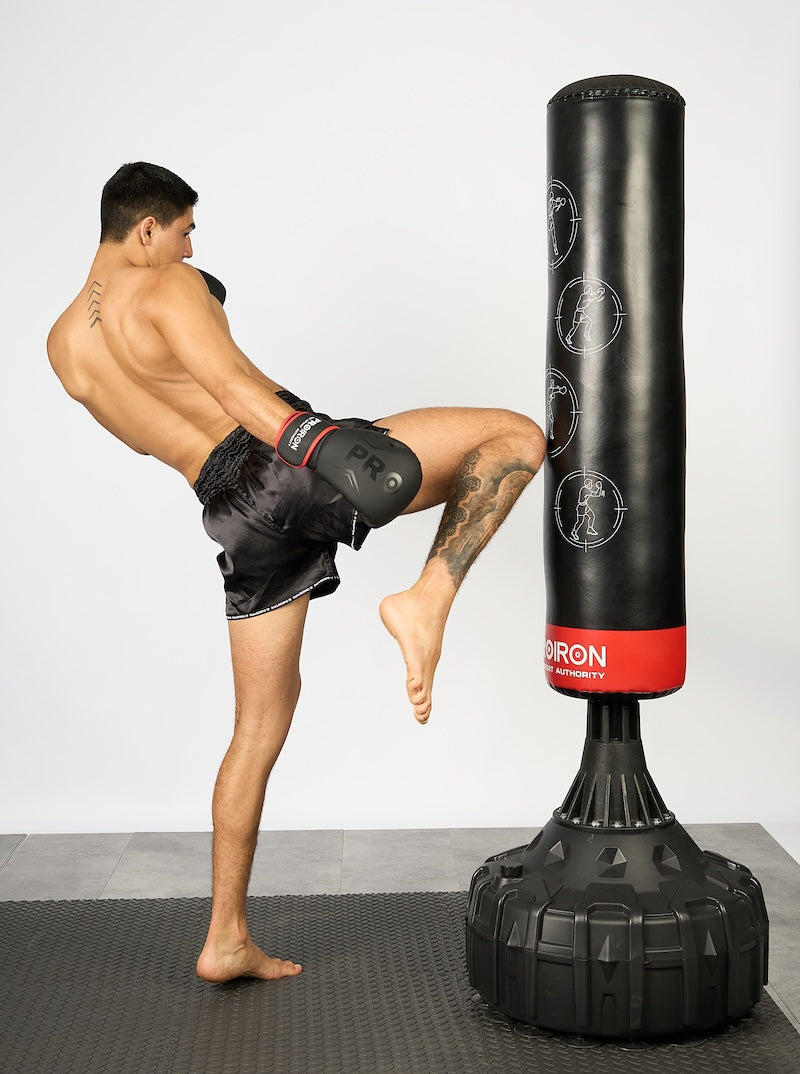 Saco de Boxeo Instructivo con Base de Pedestal