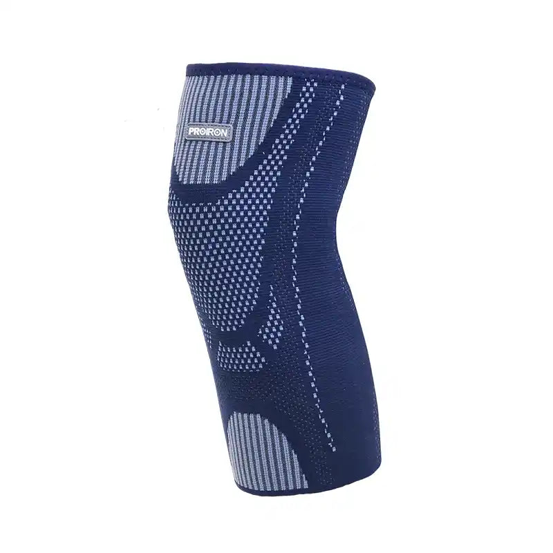 Rodillera de Compresión con Gel y Estabilizadores en U Azul Con Gris