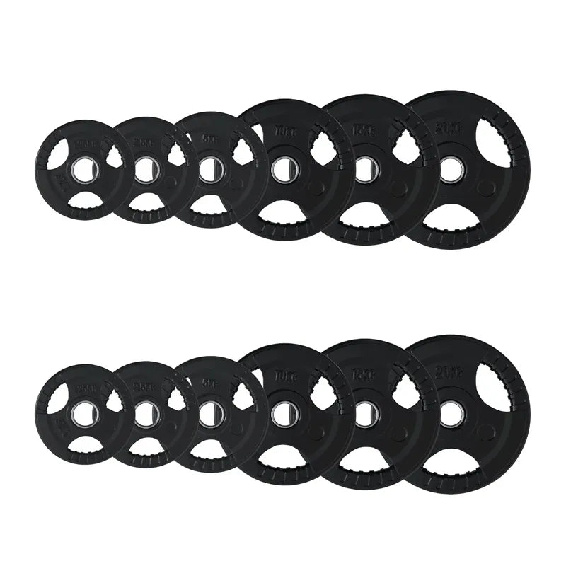 Disco Olímpico de Caucho Tri Agarre (Par)