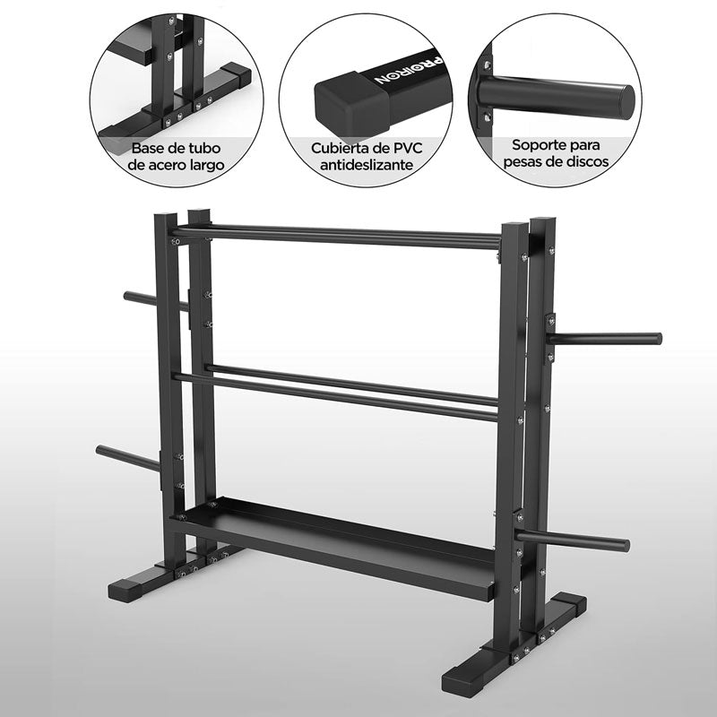 Rack de Pesas Rusas y Mancuernas de Acero II - PROIRON PERU