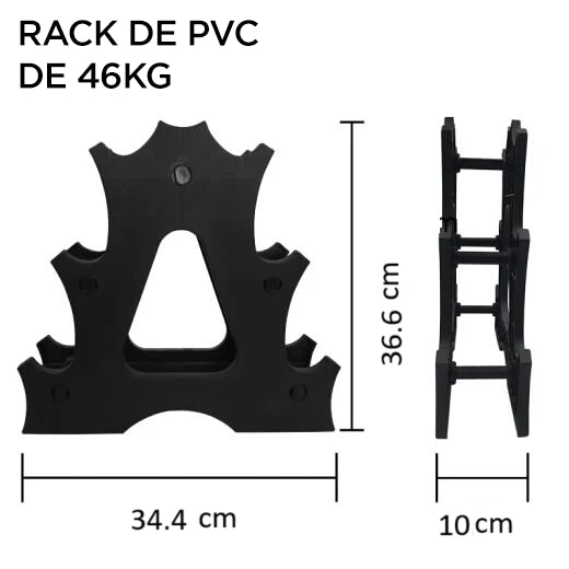 Rack de PVC de 3 niveles