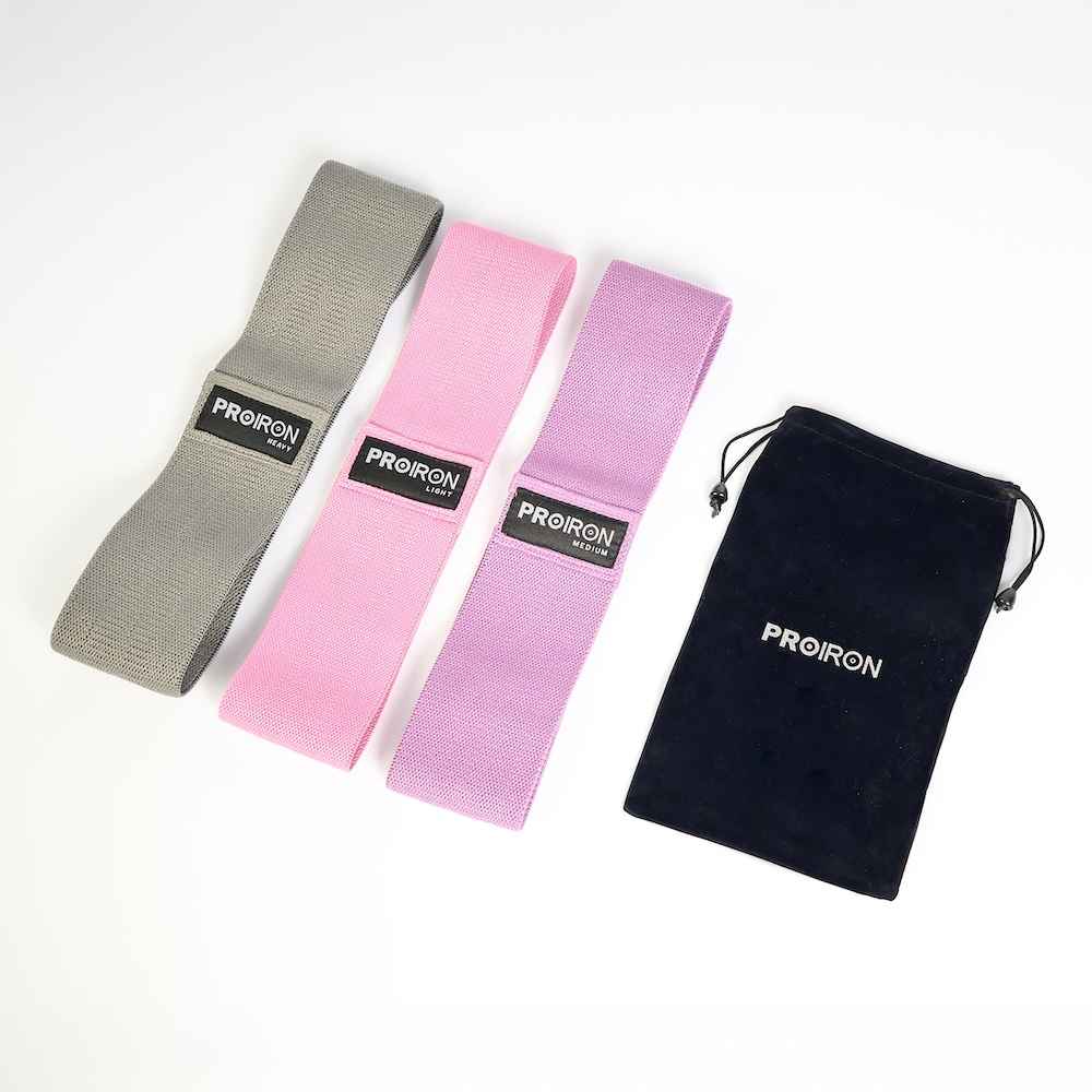 Set de 3 Bandas de Resistencia de Tela Elástica - PROIRON PERU