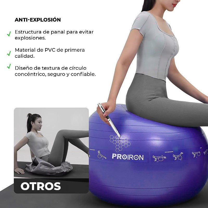 PELOTAS DE YOGA Y PILATES DE 65CM - PROIRON PERU