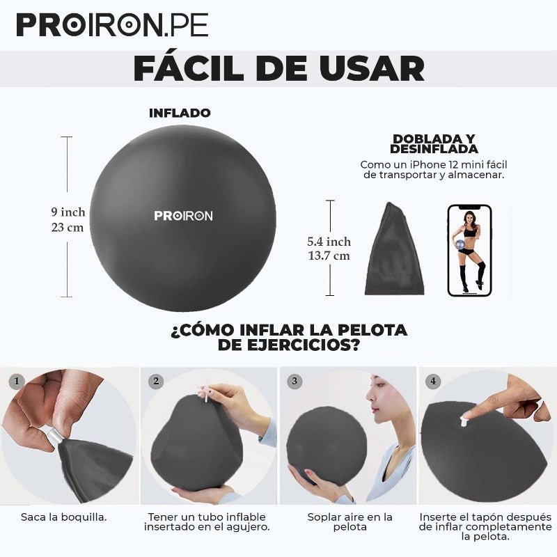 PELOTA DE PILATES DE 25CM - PROIRON PERU