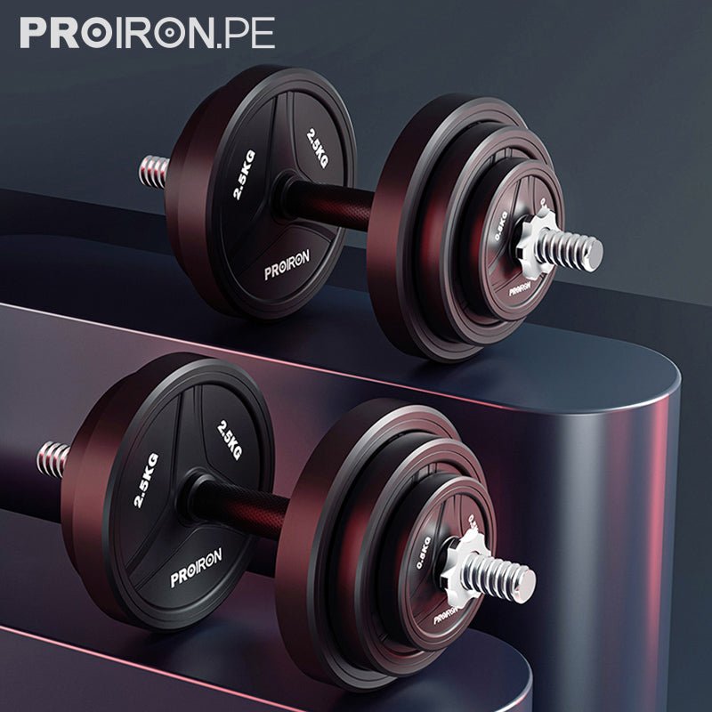 JUEGO DE MANCUERNAS DE CAUCHO AJUSTABLE - PROIRON PERU