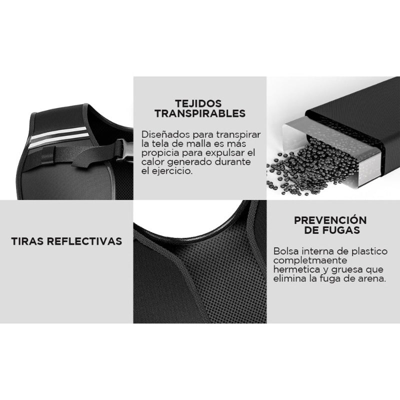 CHALECO CON PESO AJUSTABLE - PROIRON PERU