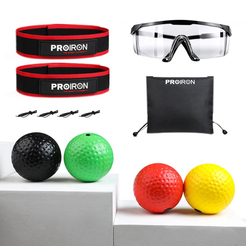 SET DE 4 REFLEX SPEEDBALLS PARA ENTRENAMIENTO DE BOXEO Y MMA - PROIRON PERU