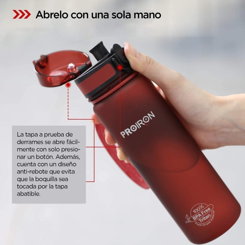 TOMATODO DEPORTIVO LIBR DE BPA DE 1 LITRO (32OZ) - PROIRON PERU