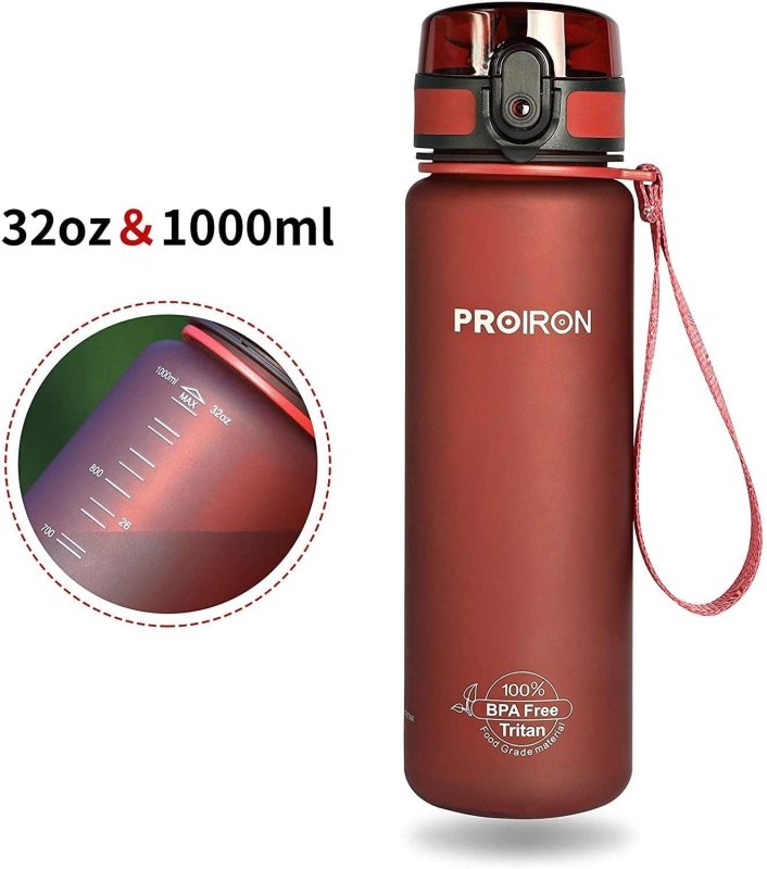 TOMATODO DEPORTIVO LIBR DE BPA DE 1 LITRO (32OZ) - PROIRON PERU