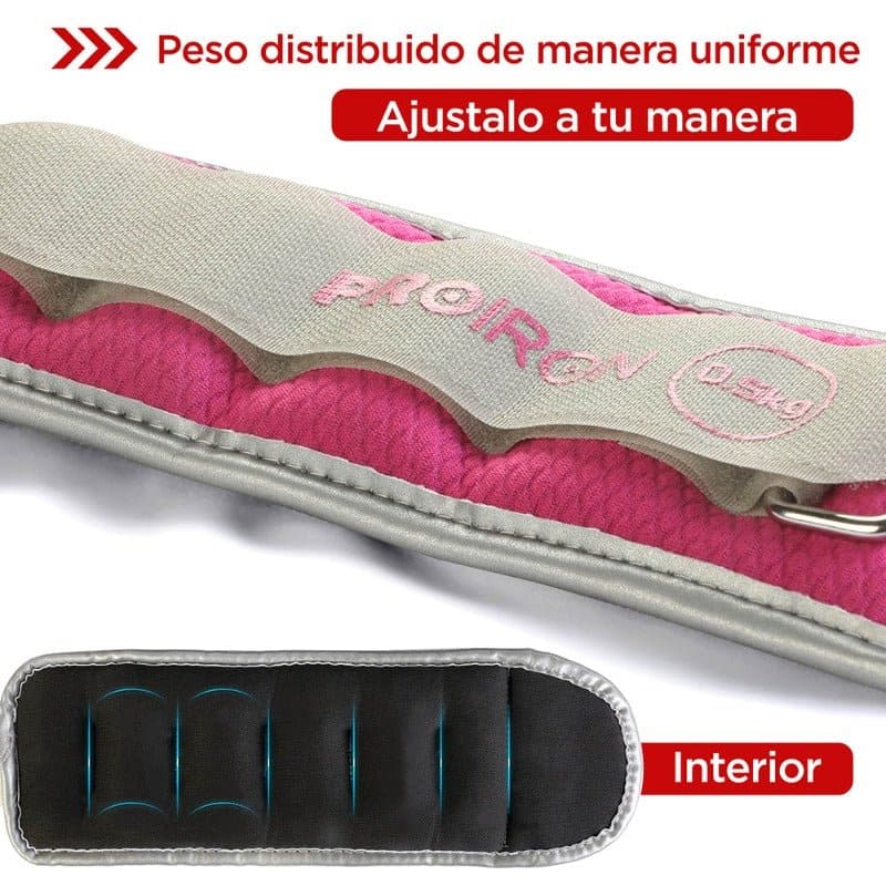 PESAS TOBILLERAS Y MUÑEQUERAS AJUSTABLES - PROIRON PERU