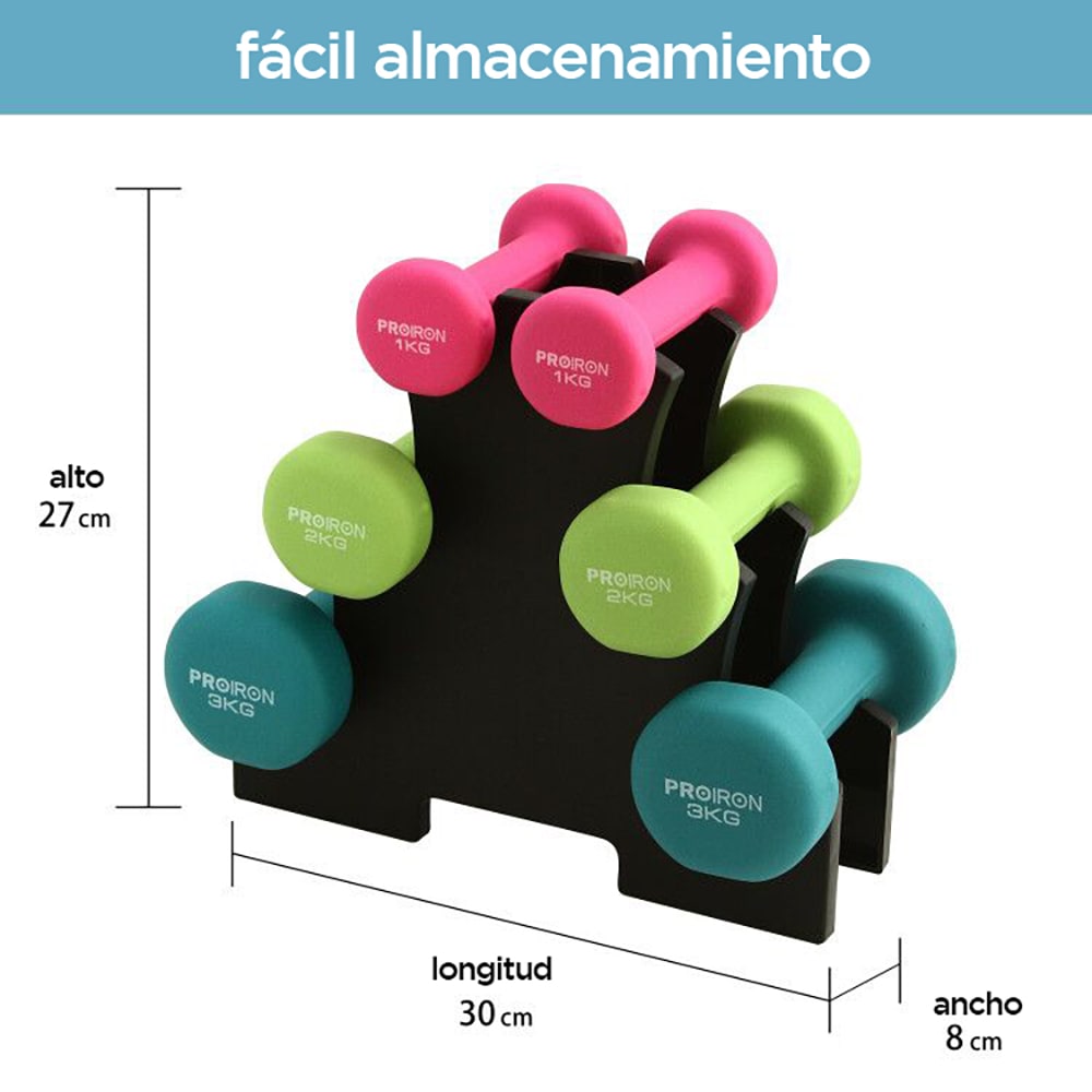SETS DE NEOPRENO + RACK - PROIRON PERU