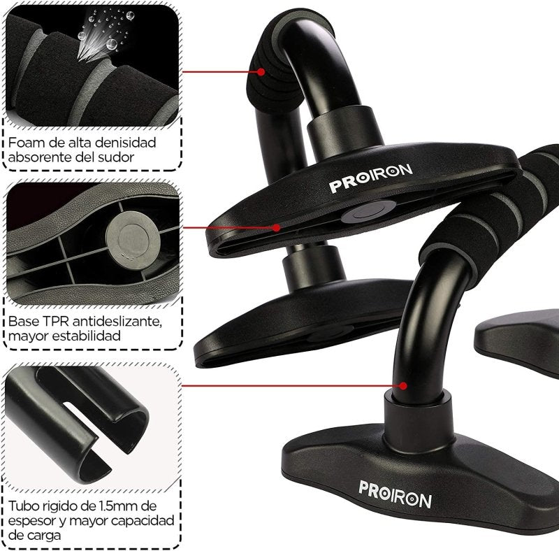 BARRAS PARA FLEXIONES PLANCHAS PUSH UP - PROIRON PERU