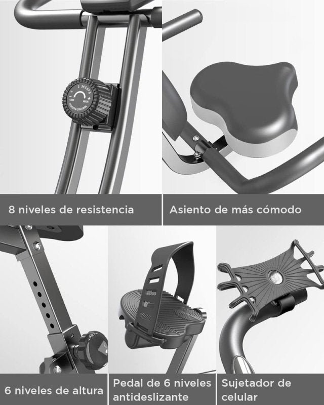 X-BIKE PRO-BICICLETA ESTÁTICA DIGITAL PLEGABLE - PROIRON PERU