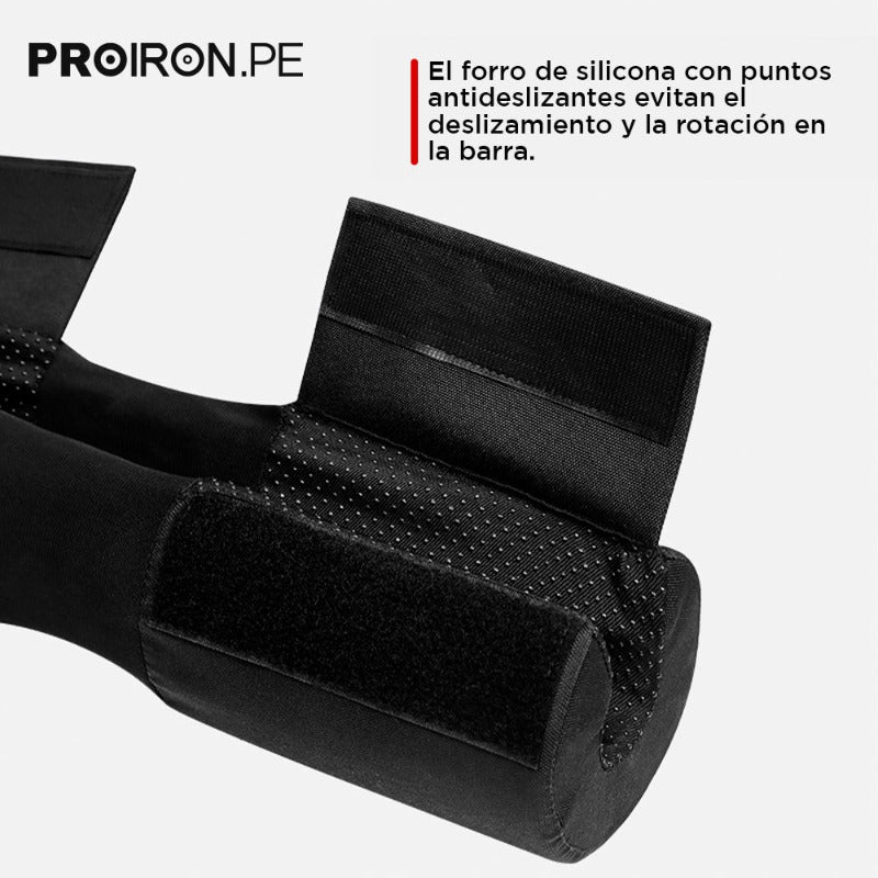 ALMOHADILLA PARA SENTADILLAS CON BARRA - NEGRO - PROIRON PERU