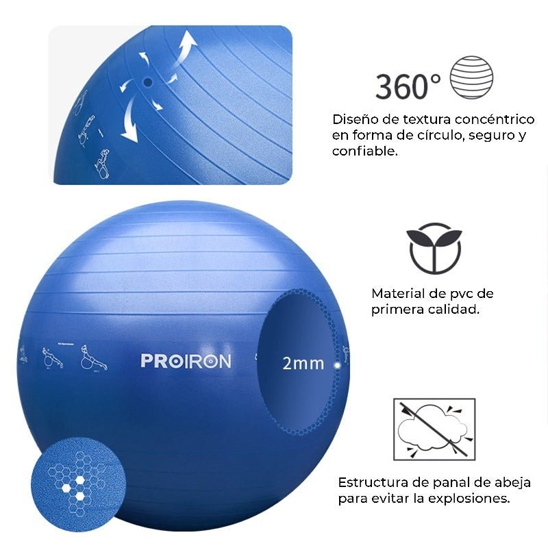 PELOTAS DE YOGA Y PILATES DE 65CM - PROIRON PERU