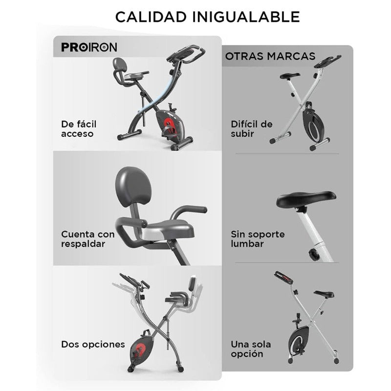 X-BIKE PRO-BICICLETA ESTÁTICA DIGITAL PLEGABLE - PROIRON PERU