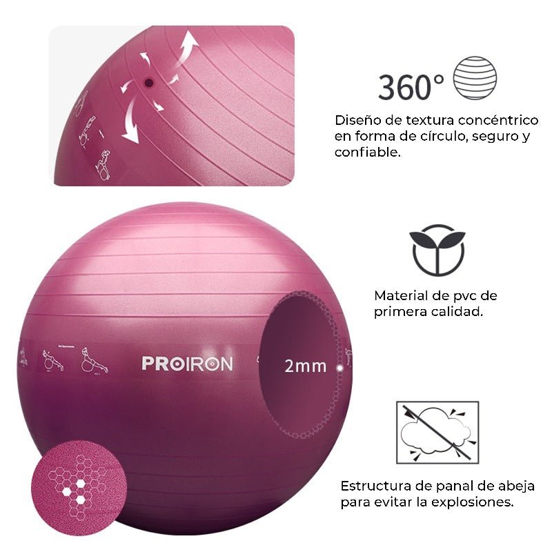 PELOTAS DE YOGA Y PILATES DE 65CM - PROIRON PERU