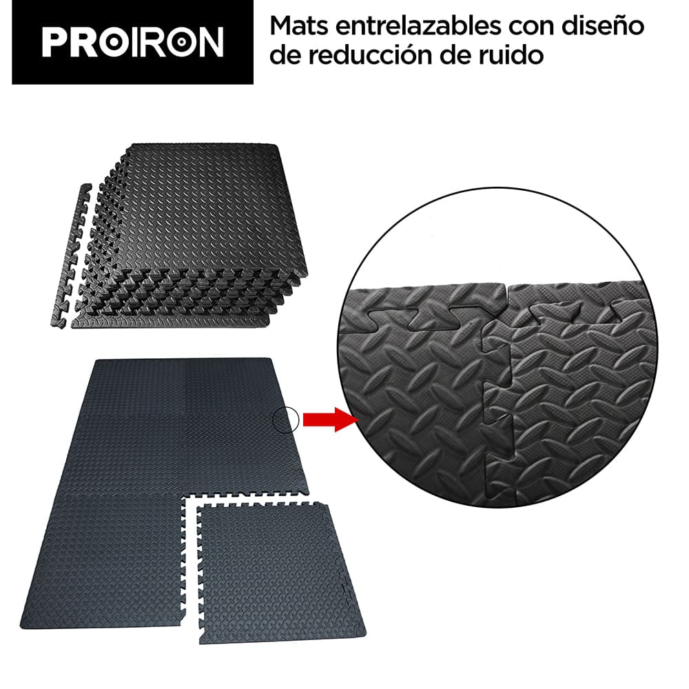 TATAMI MMA, SET DE 6 PISOS DE CAUCHO DE ENTRENAMIENTO - PROIRON PERU