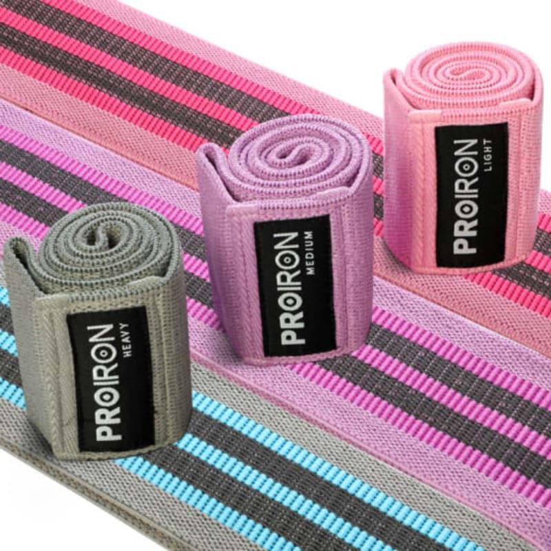 SET DE BANDAS DE RESISTENCIA DE TELA ELÁSTICA - PROIRON PERU