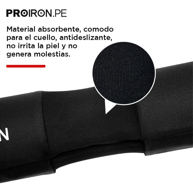 ALMOHADILLA PARA SENTADILLAS CON BARRA - NEGRO - PROIRON PERU